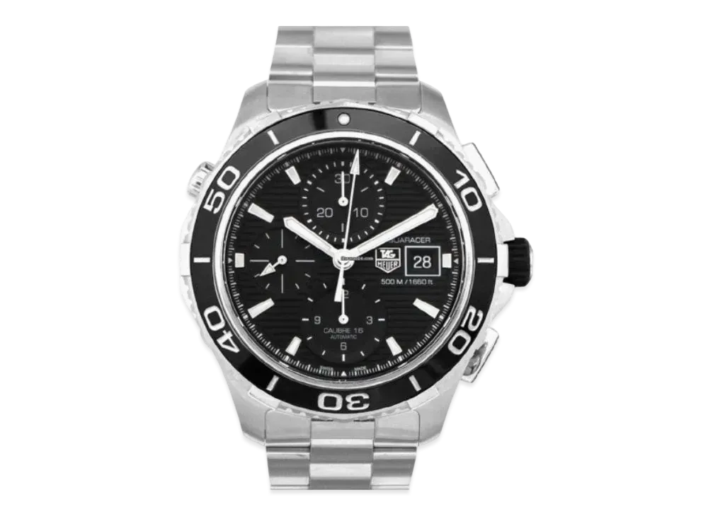 TAG Heuer Aquaracer 500M Chronograph "Black/Stainless Steel/Silver"