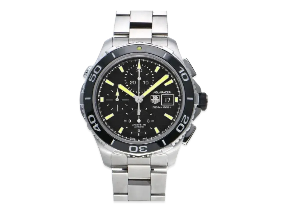 TAG Heuer Aquaracer 500M Chronograph "Black/Stainless Steel/Silver"