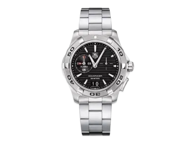 TAG Heuer Aquaracer Grand Date Alarm "Black/Stainless Steel/Silver"