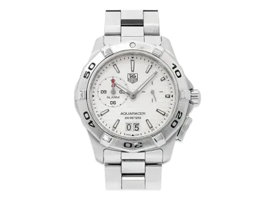TAG Heuer Aquaracer Grand Date Alarm "White/Stainless Steel/Silver"
