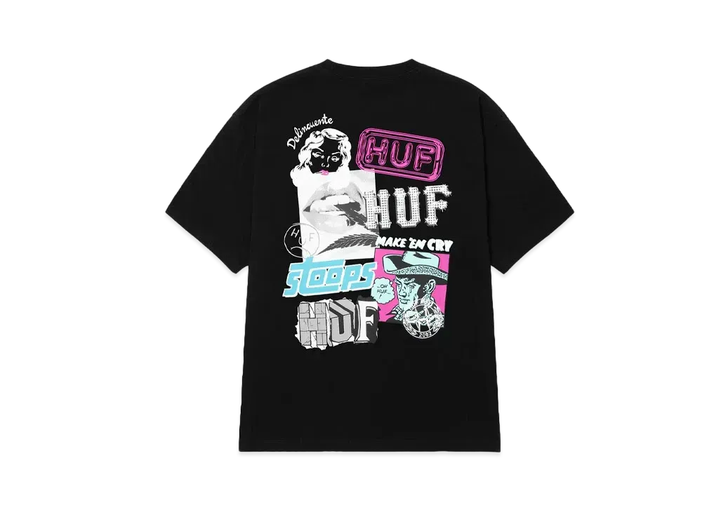 HUF Summer Splash Collection Mash Up Tee "Black"