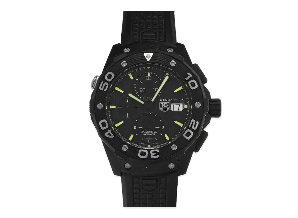TAG Heuer Aquaracer Caliber 16 Chronograph Full Black "Black/Stainless Steel"