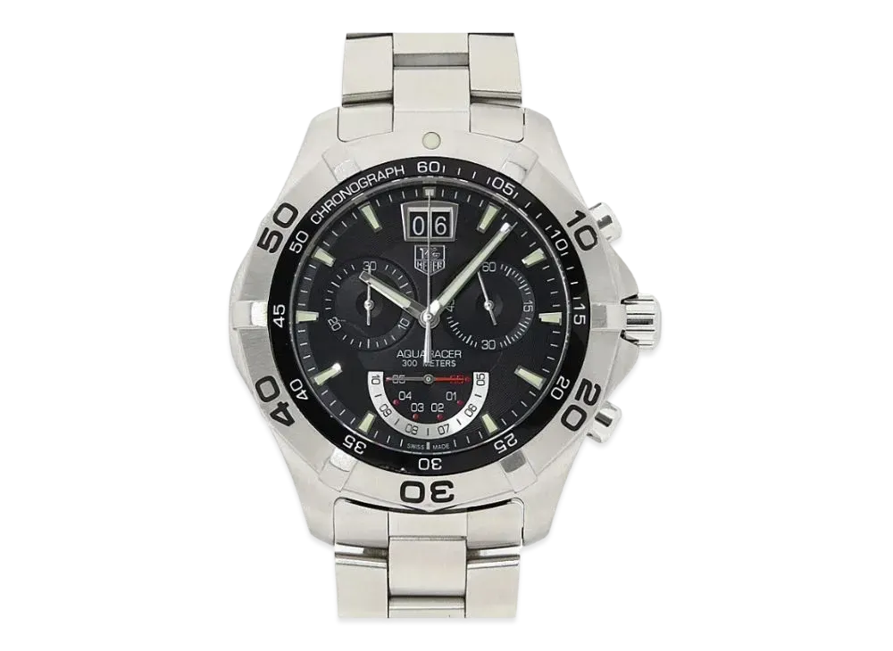 TAG Heuer Aquaracer Grand Date "Black/Stainless Steel/Silver"