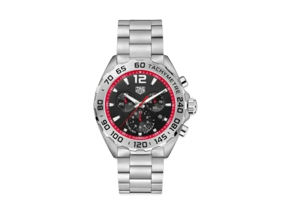 TAG Heuer Formula 1 Quartz Chronograph "Black/Red/Stainless Steel/Silver"
