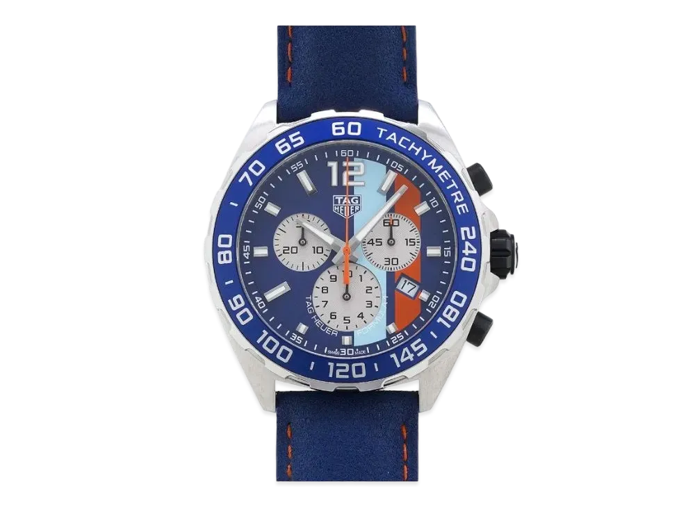 TAG Heuer Formula 1 Quartz Chronograph Gulf "Blue/Stainless Steel"