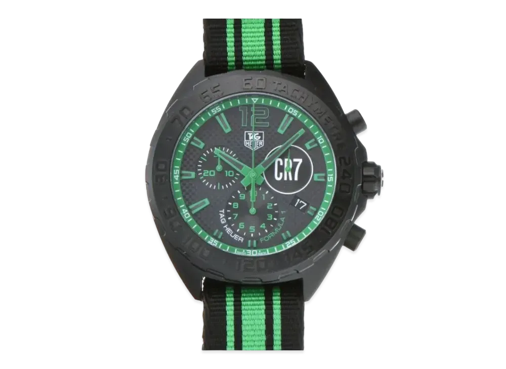 TAG Heuer Formula 1 Chronograph CR7 Cristiano Ronaldo "Black/Green/Stainless Steel"