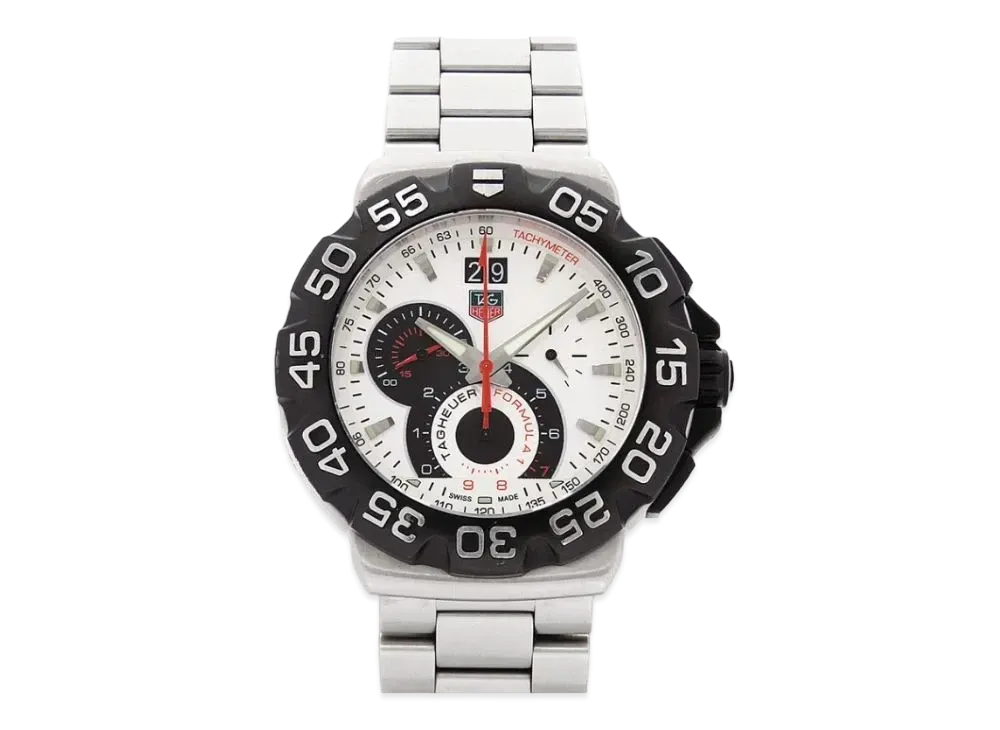 TAG Heuer Formula 1 Chronograph Grand Date "White/Stainless Steel/Silver"