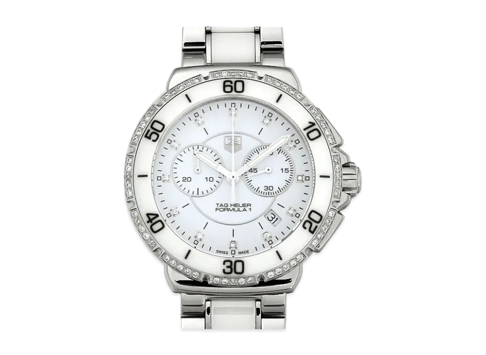 TAG Heuer Formula 1 Lady Diamond Chronograph "White/Stainless Steel/Ceramic/Silver"