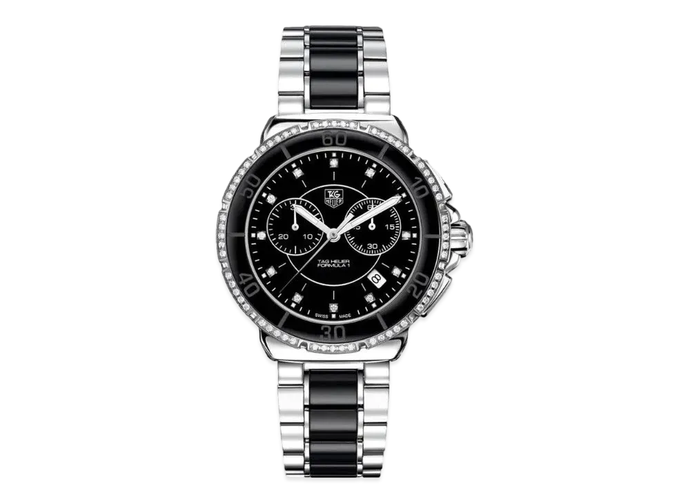 TAG Heuer Formula 1 Lady Diamond Chronograph "Black/Stainless Steel/Ceramic/Silver"