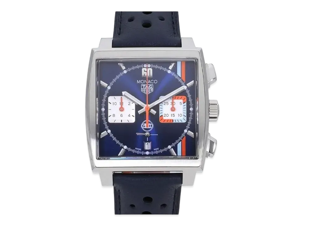 TAG Heuer Monaco Caliber Heuer 02 Gulf Special Edition "Blue/Stainless Steel"