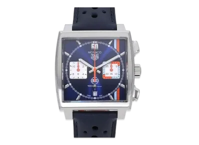 TAG Heuer Monaco Caliber Heuer 02 Gulf Special Edition "Blue/Stainless Steel"