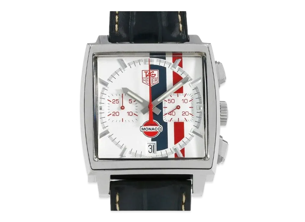 TAG Heuer Monaco Vintage World Exclusive 4000 "White/Stainless Steel/Black"