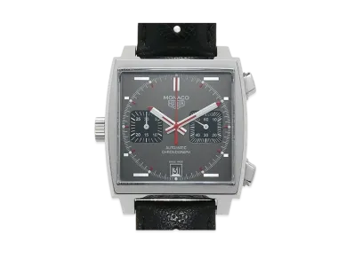 TAG Heuer Monaco Chrono Vintage Limited Edition World Exclusive 1860 "Grey/Black/Stainless Steel"
