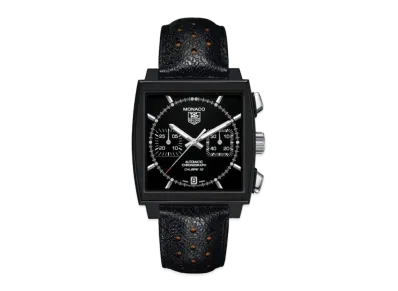 TAG Heuer Monaco Chronograph ACM Black Steel "Black/Stainless Steel/Black/Orange"