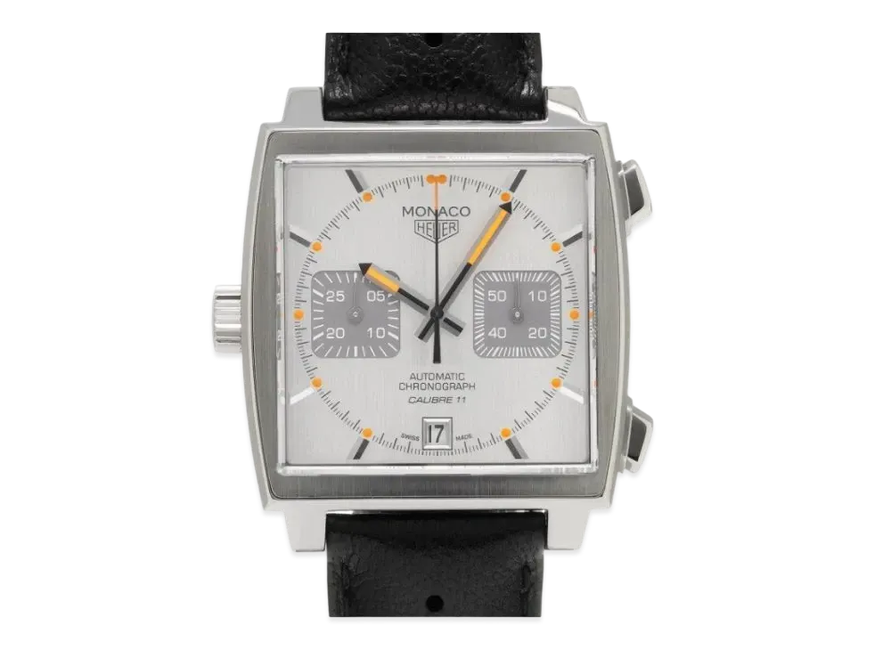TAG Heuer Monaco Caliber 11 Chronograph "Silver/Gray/Stainless Steel/Black"