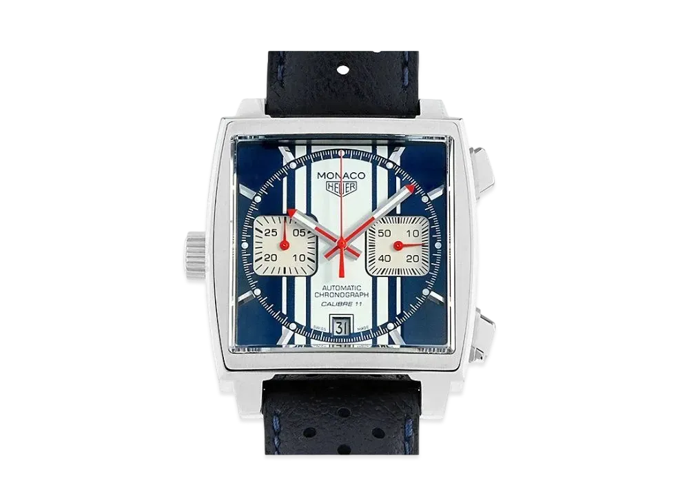 TAG Heuer Monaco Chronograph Steve McQueen "Blue/Stainless Steel/Black"