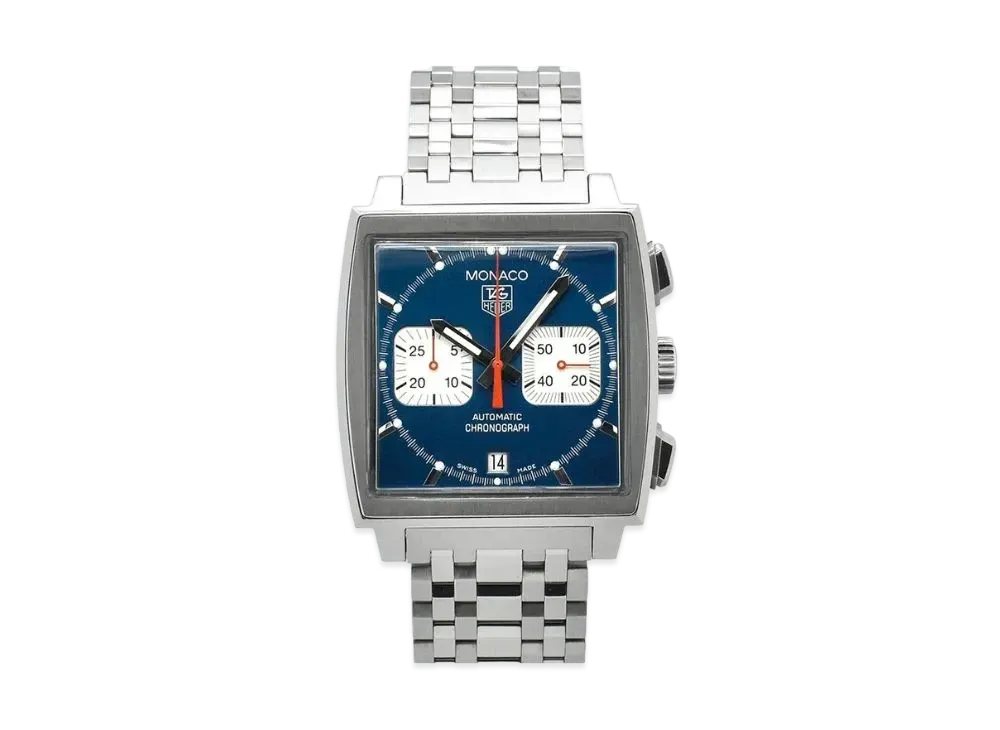 TAG Heuer Monaco Chronograph Steve McQueen "Blue/Stainless Steel/Silver"