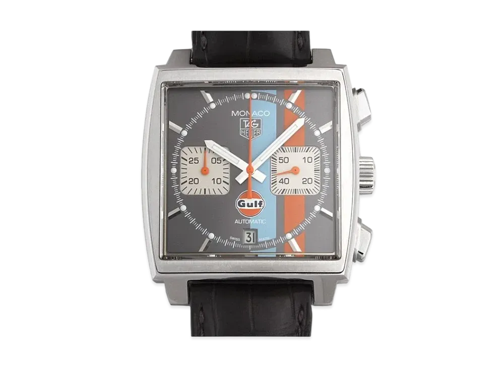 TAG Heuer Monaco Chrono Vintage Gulf "Gray/Stainless Steel/Black"