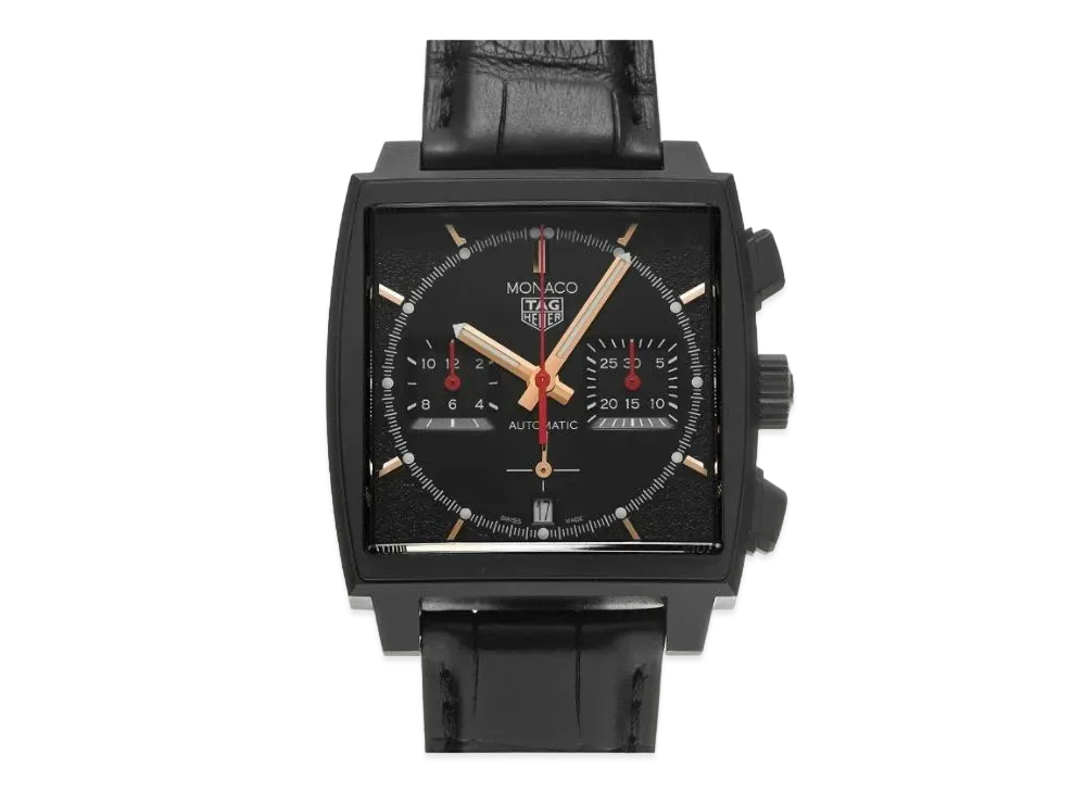 TAG Heuer Monaco Caliber Heuer 02 Chronograph "Black/Stainless Steel"