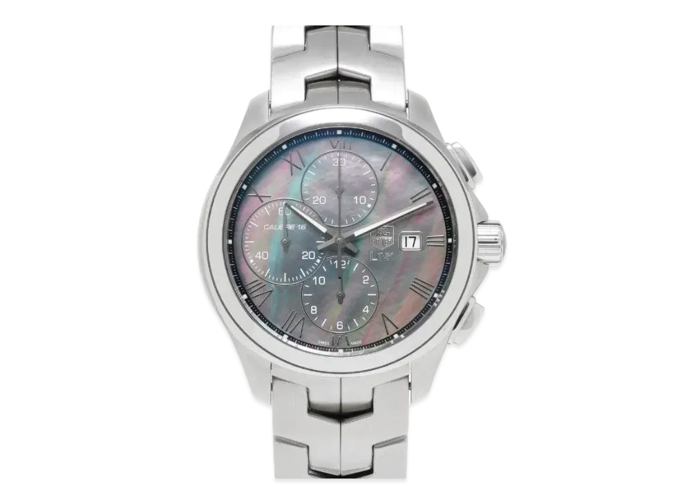 TAG Heuer Link Caliber 16 Chronograph "Black/Stainless Steel/Silver"