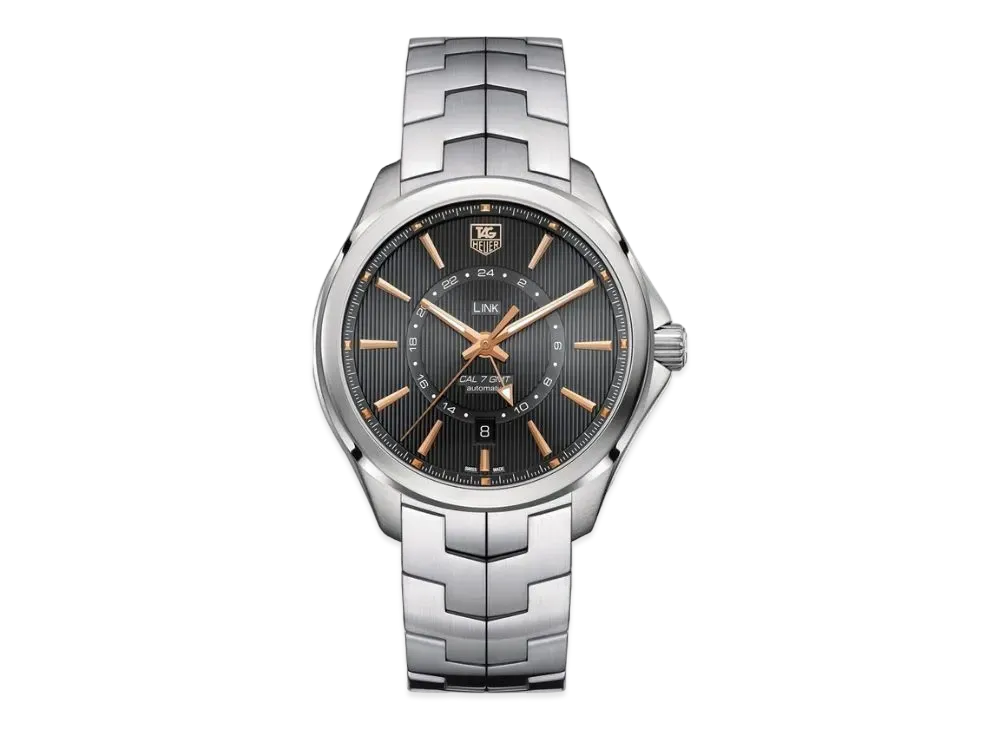 TAG Heuer Link GMT Caliber 7 "Gray/Stainless Steel/Silver"