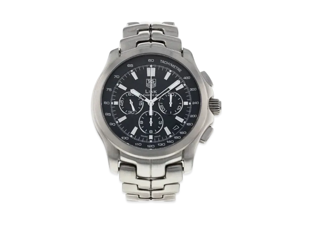 TAG Heuer Link Chronograph Caliber 36 "Black/Stainless Steel/Silver"