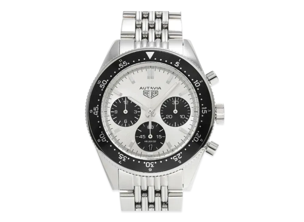 TAG Heuer Autavia Heritage Caliber Heuer 02 Chronograph Jack Heuer "Gray/Stainless Steel/Silver"