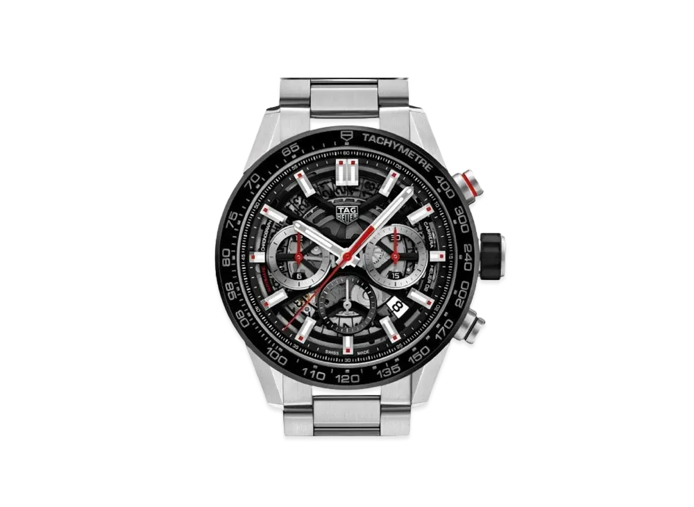 TAG Heuer Carrera Caliber Heuer 02 Chronograph "Black/Stainless Steel"