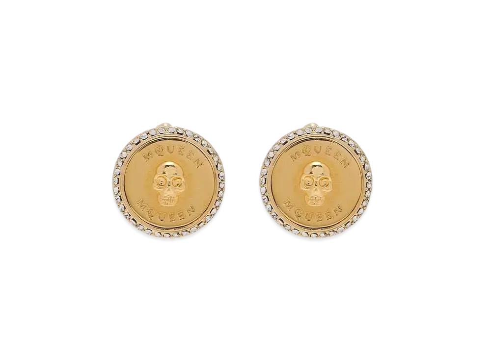 Alexander McQUEEN Sovereign Skull Earrings "Gold"