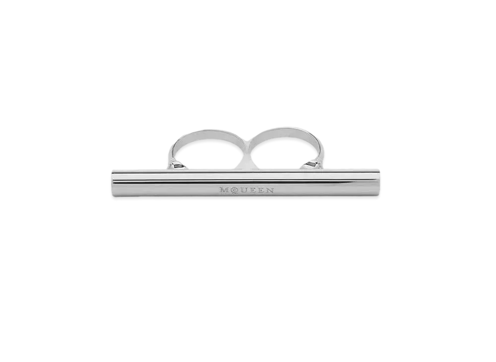 Alexander McQUEEN Crossbar Double Ring "Palladium"