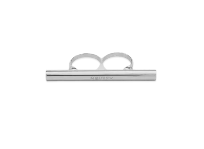 Alexander McQUEEN Crossbar Double Ring "Palladium"
