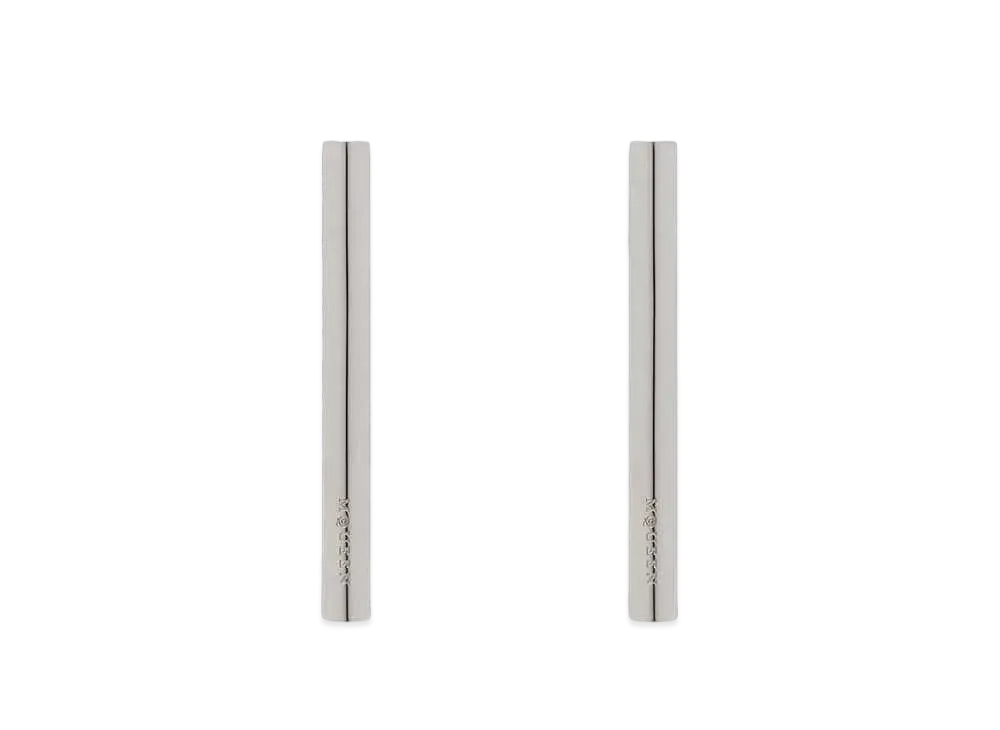 Alexander McQUEEN Crossbar Earrings "Palladium"