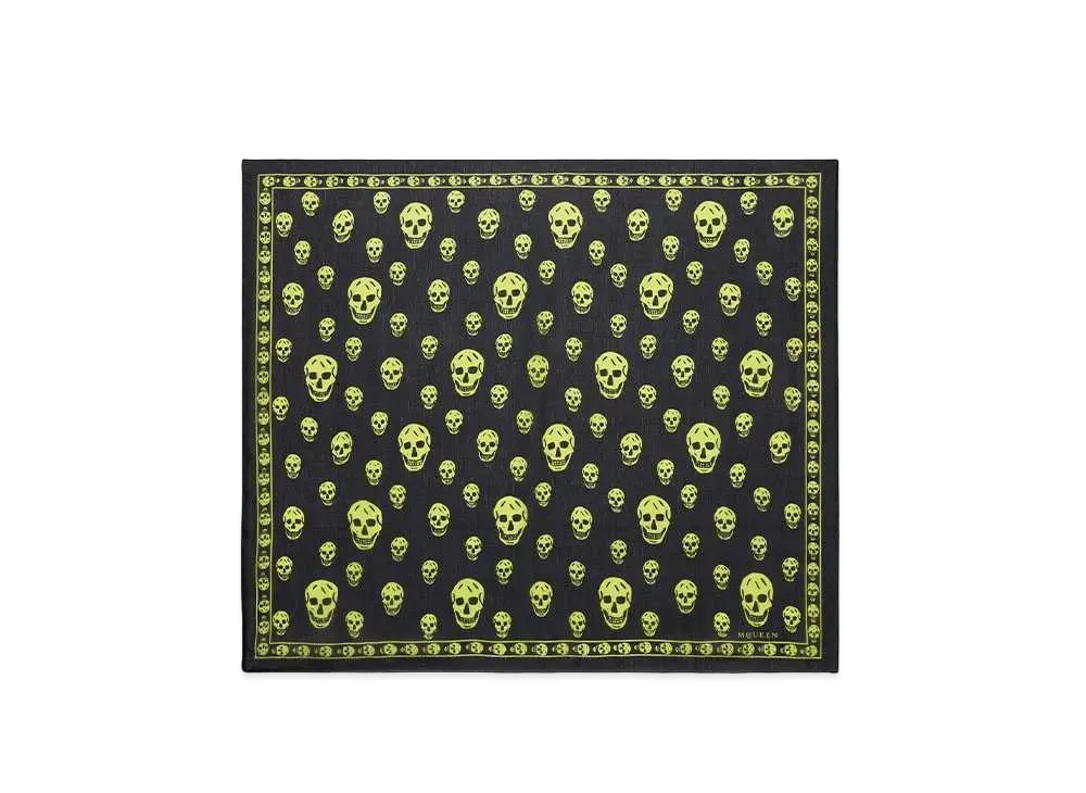 Alexander McQUEEN Classic Skull Foulard "Yellow"