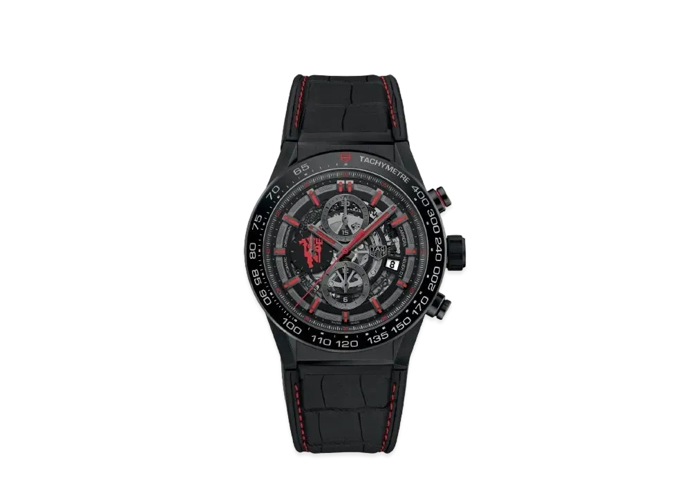 TAG Heuer Carrera Caliber Heuer 01 Manchester United "Black/Stainless Steel"