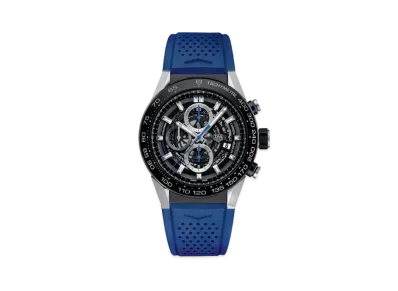 TAG Heuer Carrera Caliber Heuer 01 Chronograph "Black/Blue/Stainless Steel"