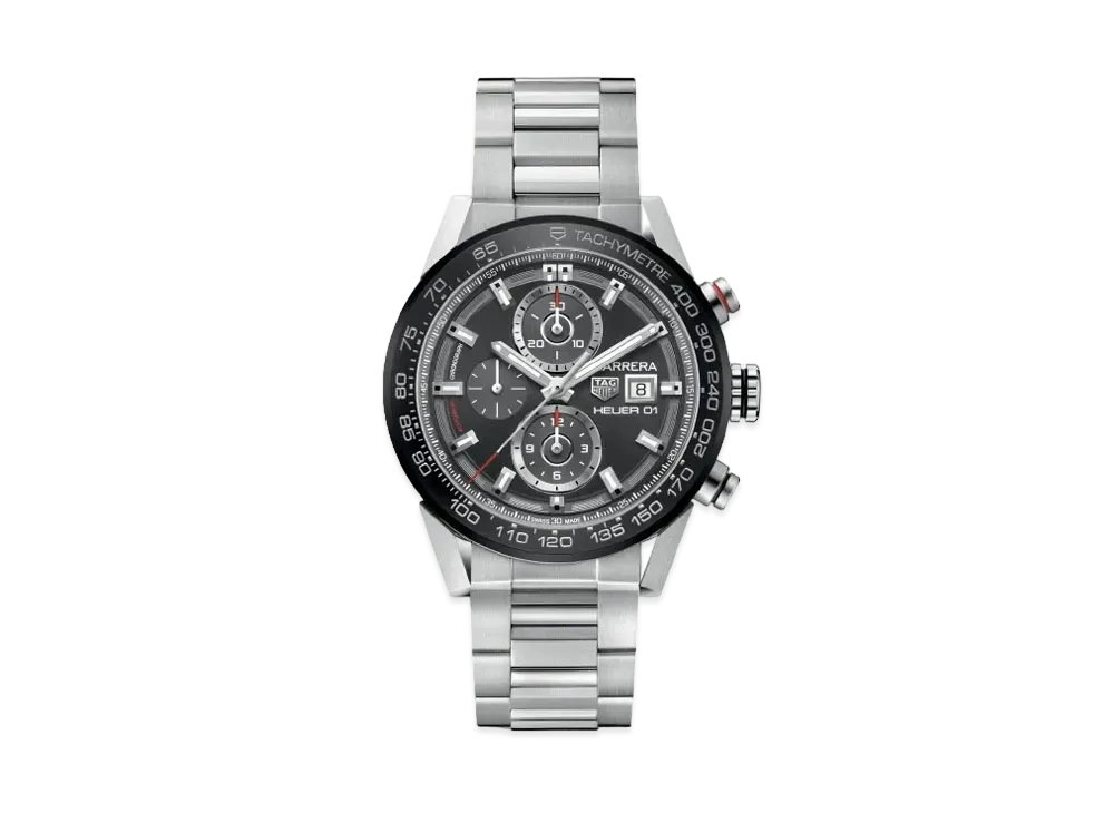 TAG Heuer Carrera Caliber Heuer 01 Chronograph "Gray/Stainless Steel/Ceramic"