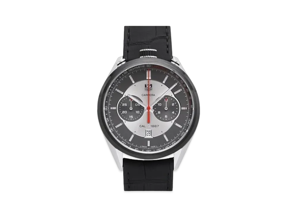 TAG Heuer Carrera Chronograph Caliber 1887 Jack Heuer Limited Model "Silver/Gray/Stainless Steel/Titanium"