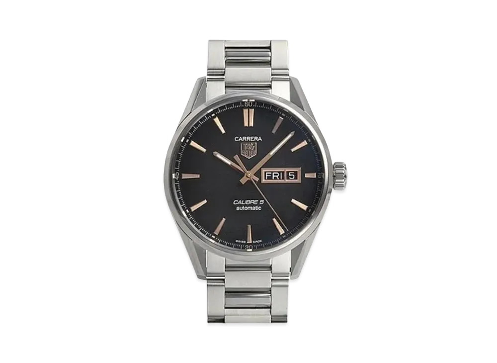 TAG Heuer Carrera Caliber 5 Day-Date "Black/Rose Gold/Stainless Steel"