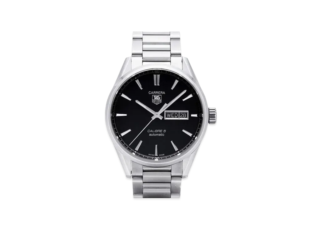 TAG Heuer Carrera Caliber 5 Day-Date "Black/Stainless Steel"