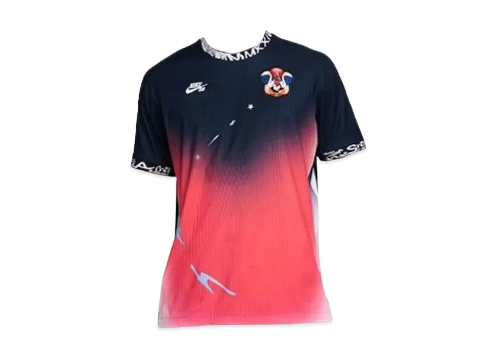 Nike SB FederationKit & Agnostic Collection Men's Dri-FIT ADV Short Sleeve Skate Jersey "Obsidian/Bright Crimson"