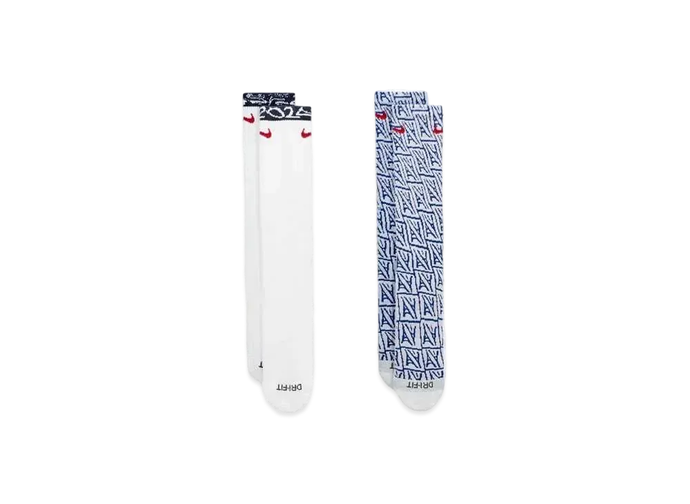 Nike SB FederationKit & Agnostic Collection USA Everyday Cushion Socks (2pairs) "White Old Royal/White Obsidian"