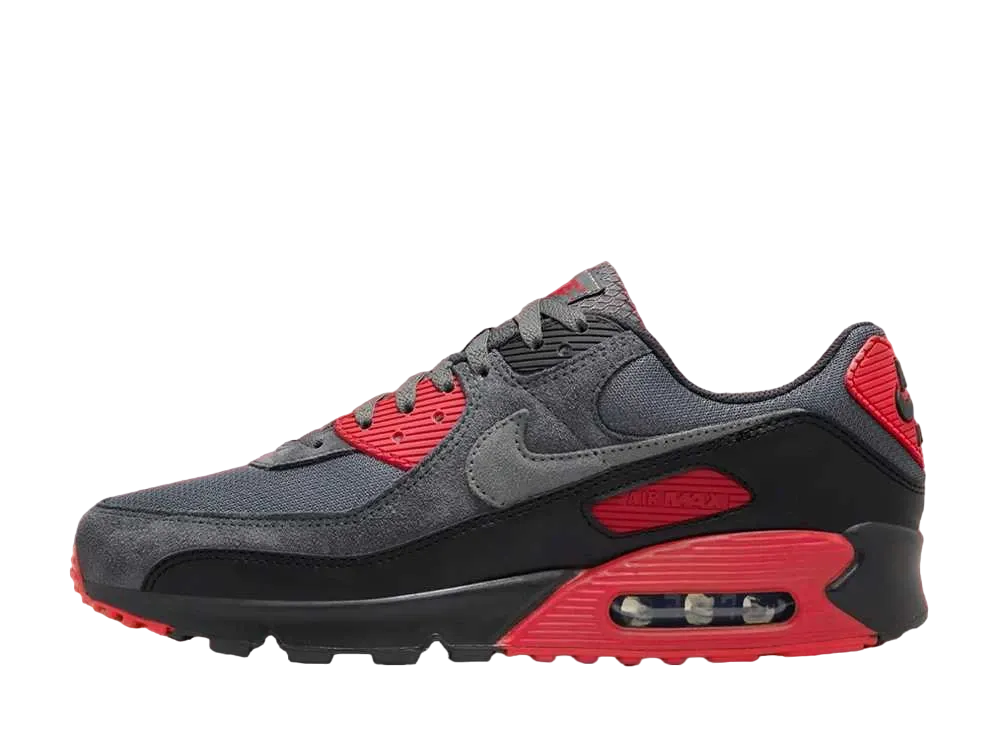 Nike Air Max 90 "Black/Iron Grey/Fire Red"