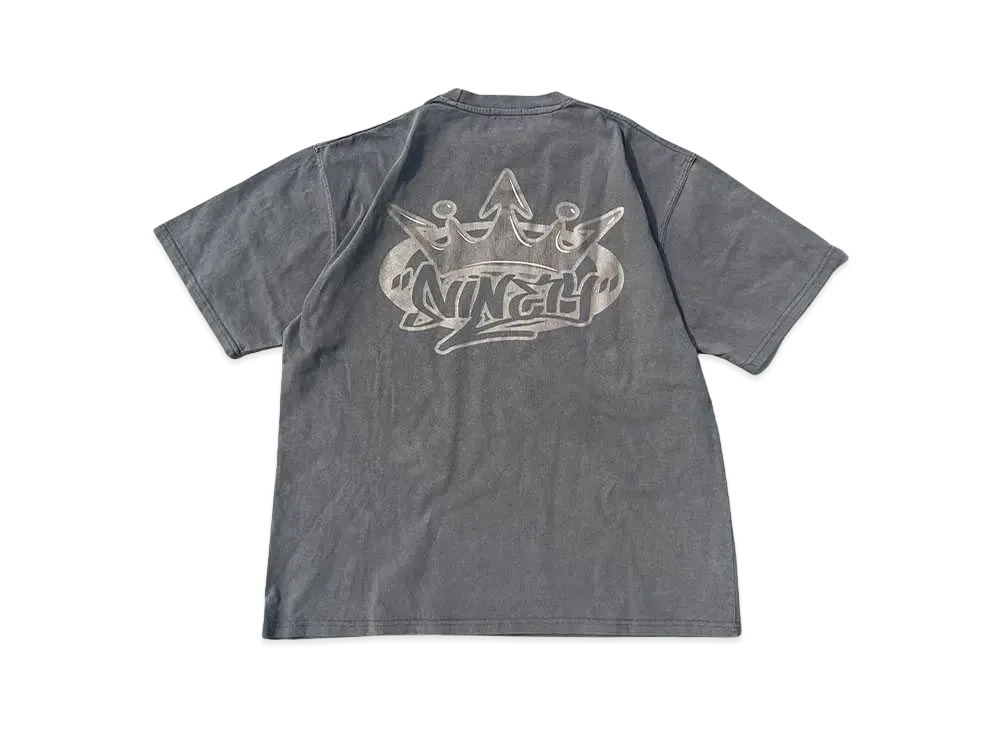 9090 King Logo Wash Tee "WASH GRAY"