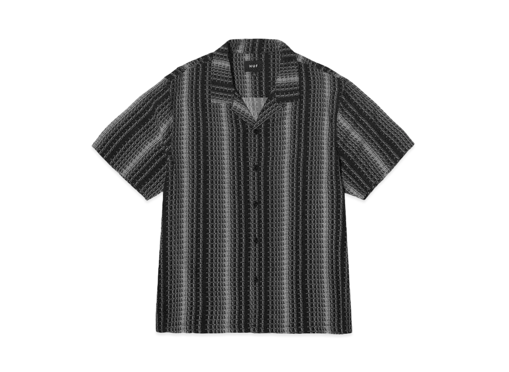 HUF Script Stripe Resort Shirt "Black"