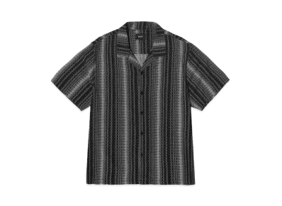 HUF Script Stripe Resort Shirt "Black"