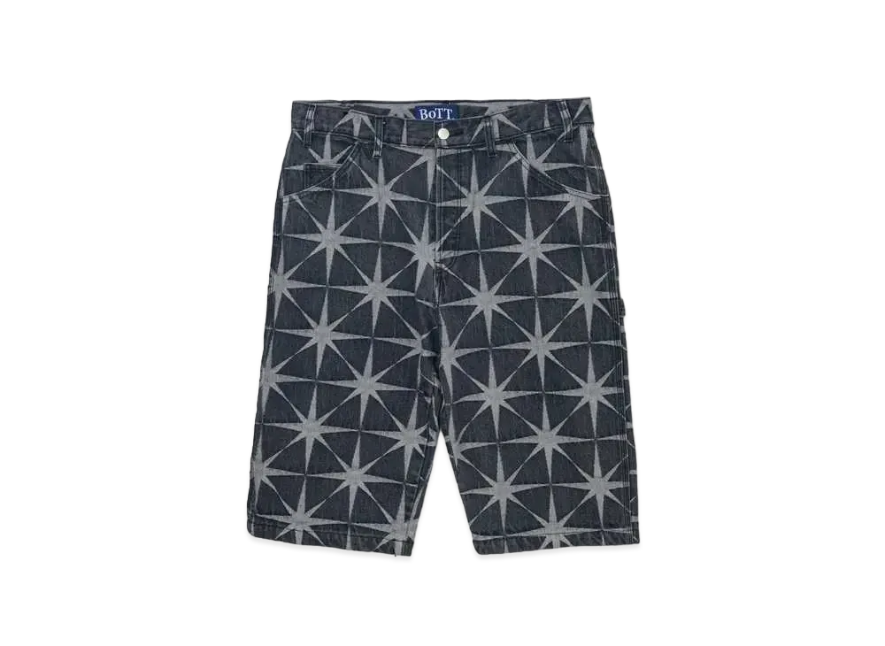 BoTT Sparkle Jacquard Denim Shorts "Washed Black"