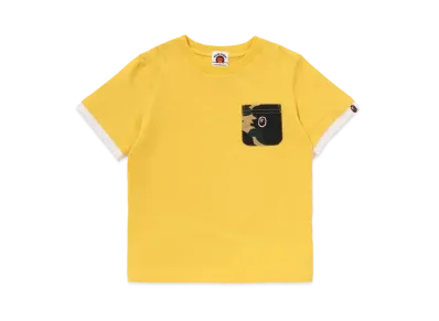 A BATHING APE 1st Camo Pocket College Tee "Yellow"