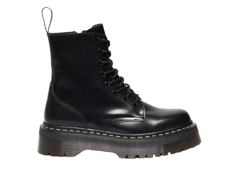 Dr.Martens Jadon White Stitch 8-Eye Boots "Black"