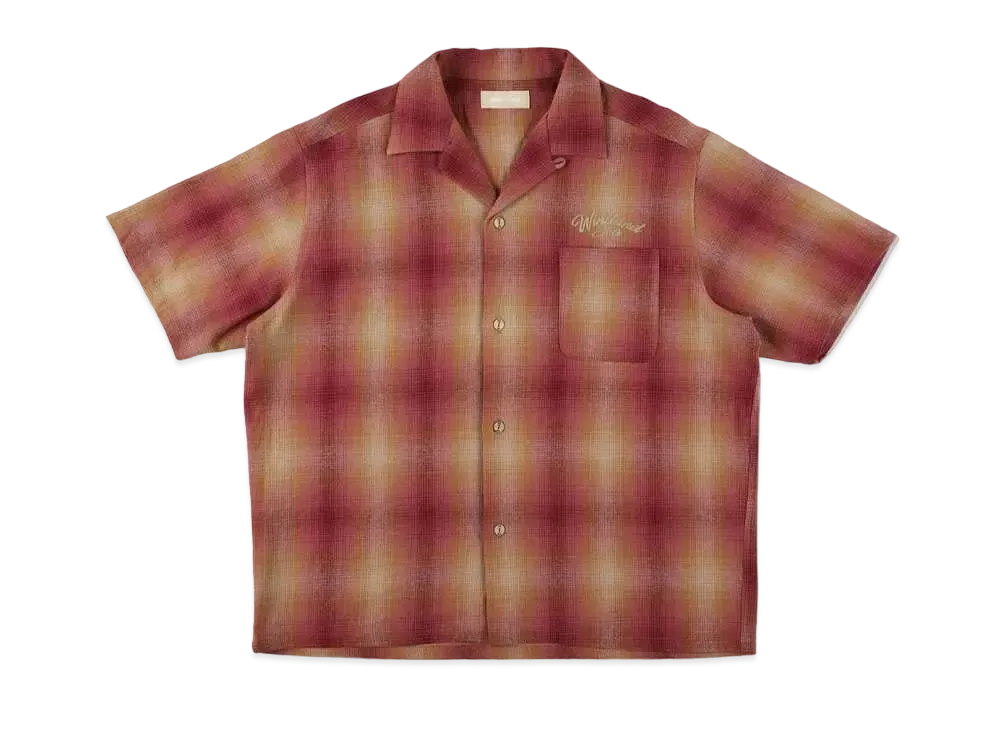 WIND AND SEA Cotton Plaid S/S Shirt "Pink"
