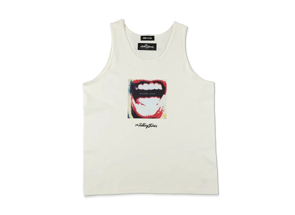 WIND AND SEA x The Rolling Stones Black Tongue 1972 Tank Top